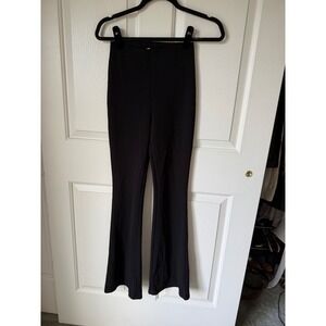 HM Black High Waisted Flare Leg Pants Stretch Bell Bottom Trousers Womens XS